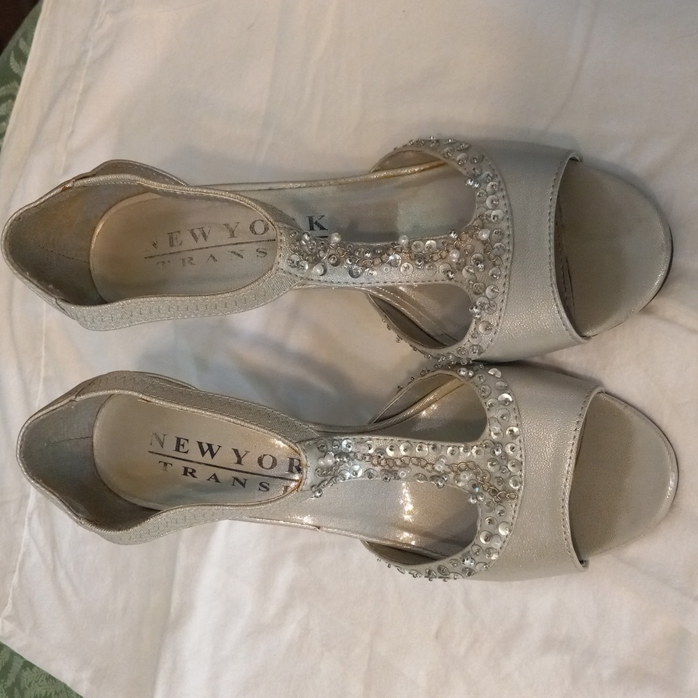 Silver Sandal Heels - Picture 8 of 9